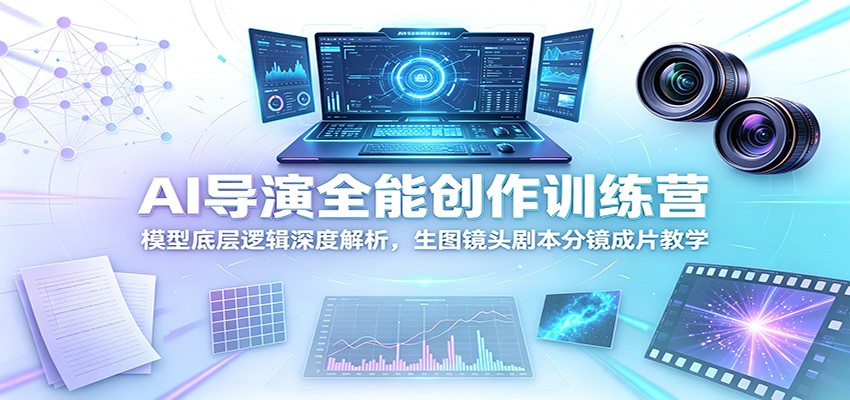 AI导演全能创作训练营：模型底层逻辑深度解析，生图镜头剧本分镜成片教学瀚萌资源网-网赚网-网赚项目网-虚拟资源网-国学资源网-易学资源网-本站有全网最新网赚项目-易学课程资源-中医课程资源的在线下载网站！瀚萌资源网