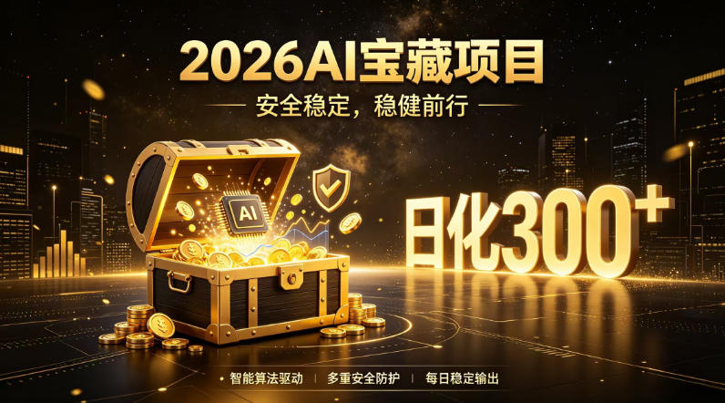 2026AI安全掘金项目，日化稳定300+，无需人为干预操作，当天见收益，操作简单【揭秘】瀚萌资源网-网赚网-网赚项目网-虚拟资源网-国学资源网-易学资源网-本站有全网最新网赚项目-易学课程资源-中医课程资源的在线下载网站！瀚萌资源网
