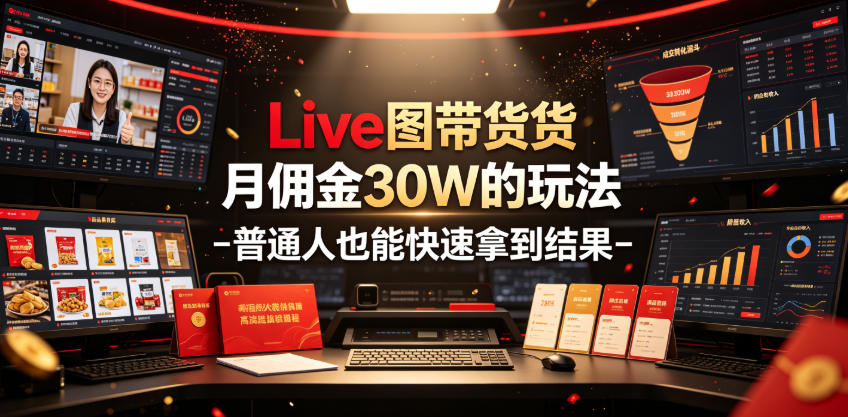 Live图带货月佣金30W的玩法-普通人也能快速拿到结果瀚萌资源网-网赚网-网赚项目网-虚拟资源网-国学资源网-易学资源网-本站有全网最新网赚项目-易学课程资源-中医课程资源的在线下载网站！瀚萌资源网