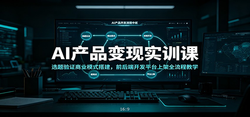 AI产品变现实训课：选题验证商业模式搭建，前后端开发平台上架全流程教学瀚萌资源网-网赚网-网赚项目网-虚拟资源网-国学资源网-易学资源网-本站有全网最新网赚项目-易学课程资源-中医课程资源的在线下载网站！瀚萌资源网