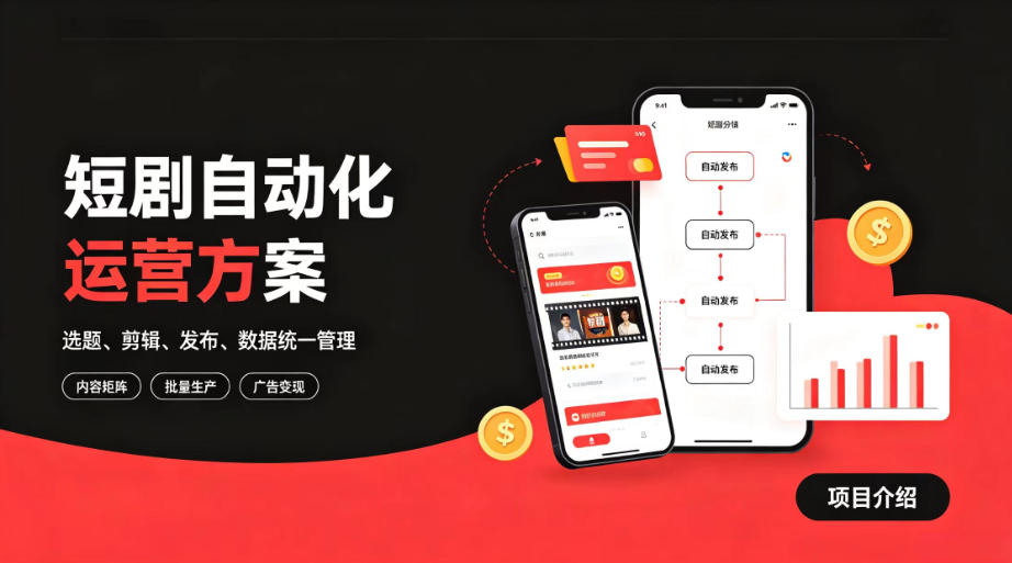 快手全自动短剧矩阵项目|自动化分发,流量持续变现【揭秘】瀚萌资源网-网赚网-网赚项目网-虚拟资源网-国学资源网-易学资源网-本站有全网最新网赚项目-易学课程资源-中医课程资源的在线下载网站!瀚萌资源网