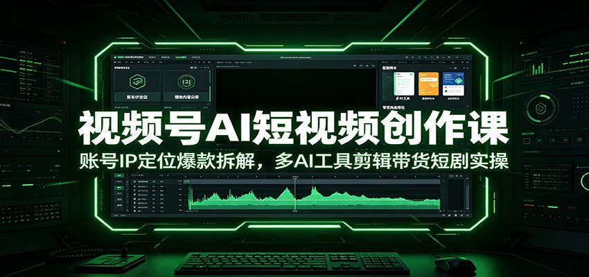 视频号AI短视频创作课：账号IP定位爆款拆解，多AI工具剪辑带货短剧实操瀚萌资源网-网赚网-网赚项目网-虚拟资源网-国学资源网-易学资源网-本站有全网最新网赚项目-易学课程资源-中医课程资源的在线下载网站！瀚萌资源网