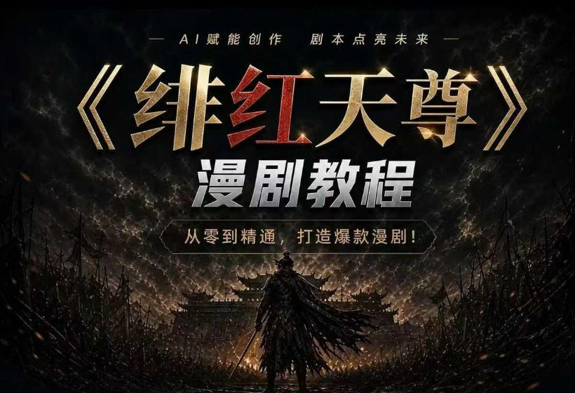 绯红天尊AI漫剧系统教程｜从零入门到精通，工具运用+剧本创作+爆款逻辑+提示词素材+镜头剪辑，全套爆款漫剧落地实战课瀚萌资源网-网赚网-网赚项目网-虚拟资源网-国学资源网-易学资源网-本站有全网最新网赚项目-易学课程资源-中医课程资源的在线下载网站！瀚萌资源网