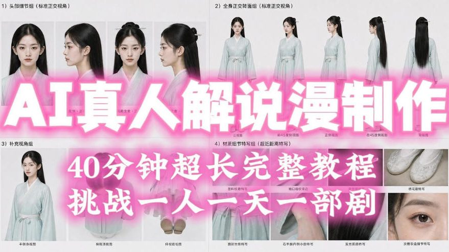 2026年AI真人解说漫剧自动批量化制作教程，40分钟超长完整，自动批量化制作，挑战一人一天一部剧！瀚萌资源网-网赚网-网赚项目网-虚拟资源网-国学资源网-易学资源网-本站有全网最新网赚项目-易学课程资源-中医课程资源的在线下载网站！瀚萌资源网