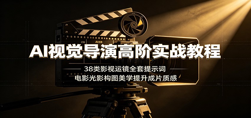 AI视觉导演高阶实战教程：38类影视运镜全套提示词，电影光影构图美学提升成片质感瀚萌资源网-网赚网-网赚项目网-虚拟资源网-国学资源网-易学资源网-本站有全网最新网赚项目-易学课程资源-中医课程资源的在线下载网站！瀚萌资源网