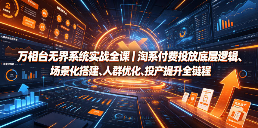 万相台无界系统实战全课｜淘系付费投放底层逻辑、场景化搭建、人群优化、投产提升全链路运营教程瀚萌资源网-网赚网-网赚项目网-虚拟资源网-国学资源网-易学资源网-本站有全网最新网赚项目-易学课程资源-中医课程资源的在线下载网站！瀚萌资源网