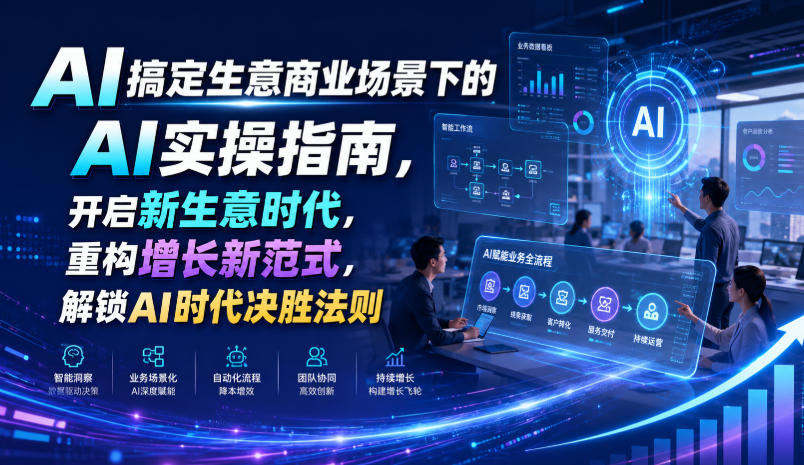 AI搞定生意商业场景下的AI实操指南，开启新生意时代，重构增长新范式，解锁AI时代决胜法则【文档】瀚萌资源网-网赚网-网赚项目网-虚拟资源网-国学资源网-易学资源网-本站有全网最新网赚项目-易学课程资源-中医课程资源的在线下载网站！瀚萌资源网