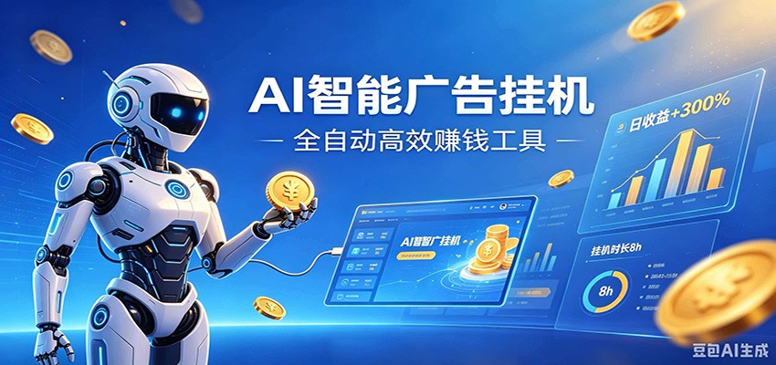 AI智能广告挂机，小白轻松上手，在家自动赚收益瀚萌资源网-网赚网-网赚项目网-虚拟资源网-国学资源网-易学资源网-本站有全网最新网赚项目-易学课程资源-中医课程资源的在线下载网站！瀚萌资源网
