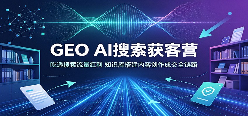 GEO AI搜索获客营：吃透搜索流量红利，知识库搭建内容创作成交全链路瀚萌资源网-网赚网-网赚项目网-虚拟资源网-国学资源网-易学资源网-本站有全网最新网赚项目-易学课程资源-中医课程资源的在线下载网站！瀚萌资源网