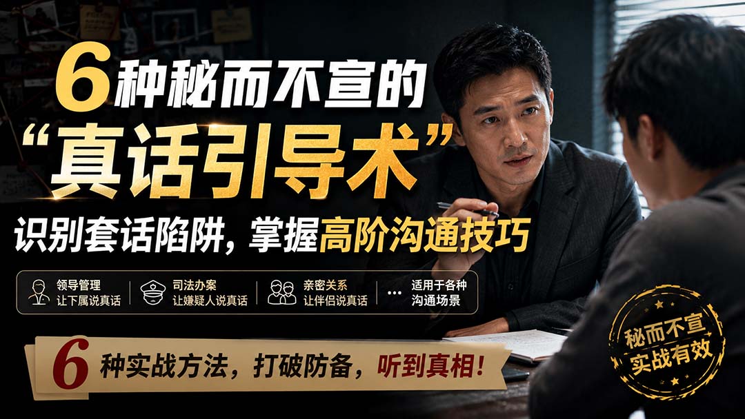 （20113期）付费文章：6种秘而不宣的“真话引导术”识别套话陷阱，掌握高阶沟通技巧瀚萌资源网-网赚网-网赚项目网-虚拟资源网-国学资源网-易学资源网-本站有全网最新网赚项目-易学课程资源-中医课程资源的在线下载网站！瀚萌资源网
