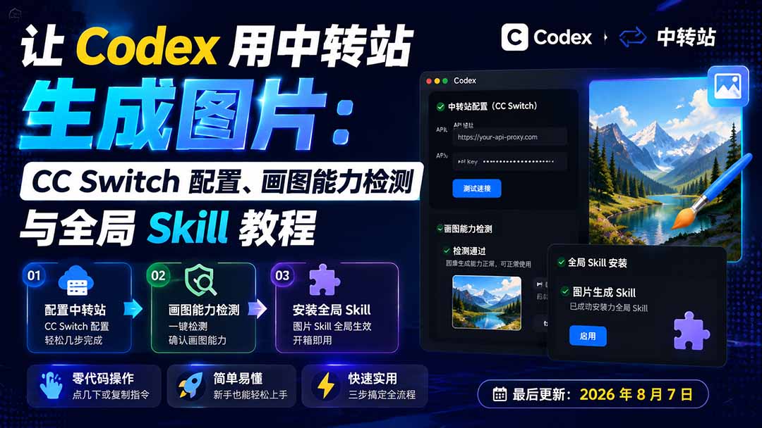 (19777期)让 Codex 用中转站生成图片:CC Switch 配置、画图能力检测与全局 Skill 教程瀚萌资源网-网赚网-网赚项目网-虚拟资源网-国学资源网-易学资源网-本站有全网最新网赚项目-易学课程资源-中医课程资源的在线下载网站!瀚萌资源网