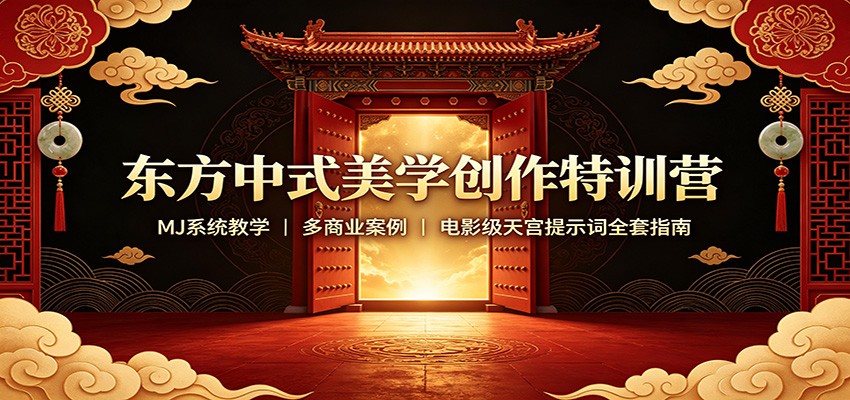 东方中式美学创作特训营：MJ系统教学，多商业案例，电影级天宫提示词全套指南瀚萌资源网-网赚网-网赚项目网-虚拟资源网-国学资源网-易学资源网-本站有全网最新网赚项目-易学课程资源-中医课程资源的在线下载网站！瀚萌资源网
