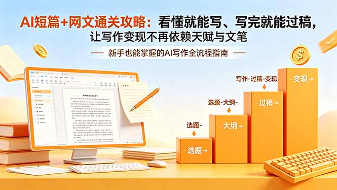 （19655期）AI短篇+网文通关攻略-更新：看懂就能写、写完就能过稿，让写作变现不再依赖天赋与文笔瀚萌资源网-网赚网-网赚项目网-虚拟资源网-国学资源网-易学资源网-本站有全网最新网赚项目-易学课程资源-中医课程资源的在线下载网站！瀚萌资源网