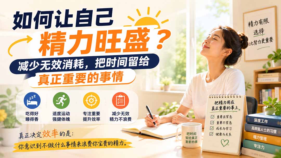 （20071期）付费文章：如何让自己精力旺盛？减少无效消耗，把时间留给真正重要的事情瀚萌资源网-网赚网-网赚项目网-虚拟资源网-国学资源网-易学资源网-本站有全网最新网赚项目-易学课程资源-中医课程资源的在线下载网站！瀚萌资源网