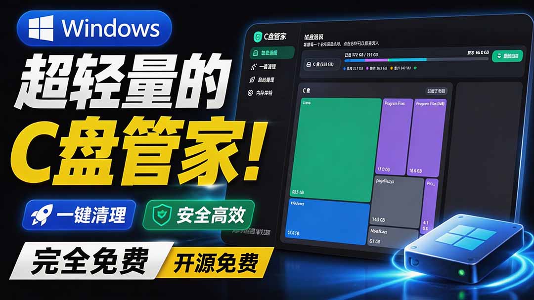 （19750期）Windows 超轻量的C盘管家！超级有特点，支持磁盘分析及清理提醒，2M大小体积，完全免费 C盘管家瀚萌资源网-网赚网-网赚项目网-虚拟资源网-国学资源网-易学资源网-本站有全网最新网赚项目-易学课程资源-中医课程资源的在线下载网站！瀚萌资源网