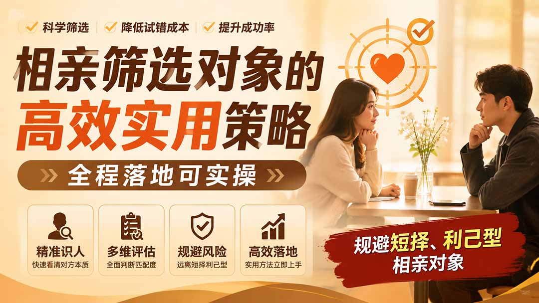 （19727期） 付费文章：相亲筛选对象的高效实用策略，全程落地可实操，规避短择、利己型相亲对象瀚萌资源网-网赚网-网赚项目网-虚拟资源网-国学资源网-易学资源网-本站有全网最新网赚项目-易学课程资源-中医课程资源的在线下载网站！瀚萌资源网