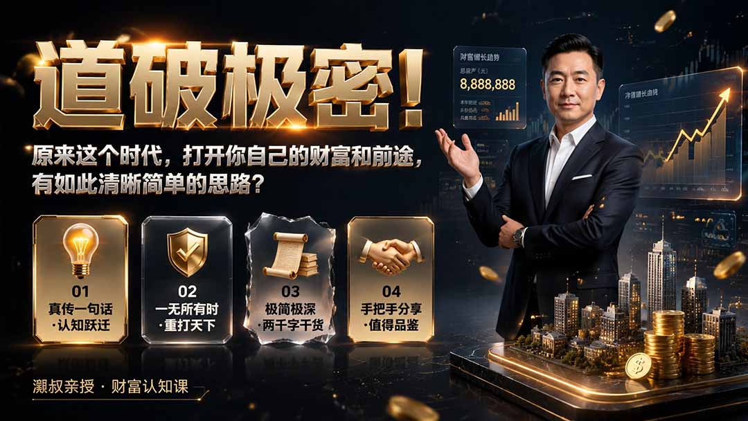 （19661期）付费文章：道破极密！原来这个时代，打开你自己的财富和前途，有如此清晰简单的思路？瀚萌资源网-网赚网-网赚项目网-虚拟资源网-国学资源网-易学资源网-本站有全网最新网赚项目-易学课程资源-中医课程资源的在线下载网站！瀚萌资源网