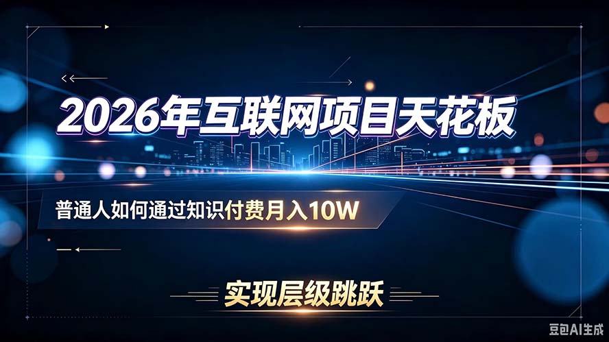 (20150期)2026年互联网项目天花板:普通人如何通过知识付费月入10W,实现层级跳跃瀚萌资源网-网赚网-网赚项目网-虚拟资源网-国学资源网-易学资源网-本站有全网最新网赚项目-易学课程资源-中医课程资源的在线下载网站!瀚萌资源网