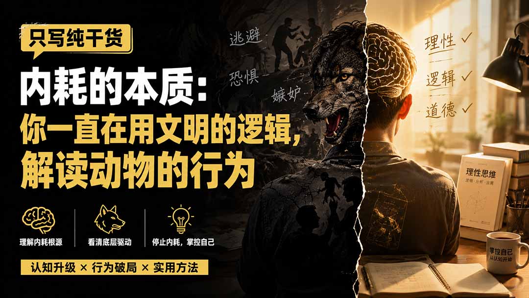 （19849期）付费文章：只写纯干货-内耗的本质：你一直在用文明的逻辑，解读动物的行为瀚萌资源网-网赚网-网赚项目网-虚拟资源网-国学资源网-易学资源网-本站有全网最新网赚项目-易学课程资源-中医课程资源的在线下载网站！瀚萌资源网