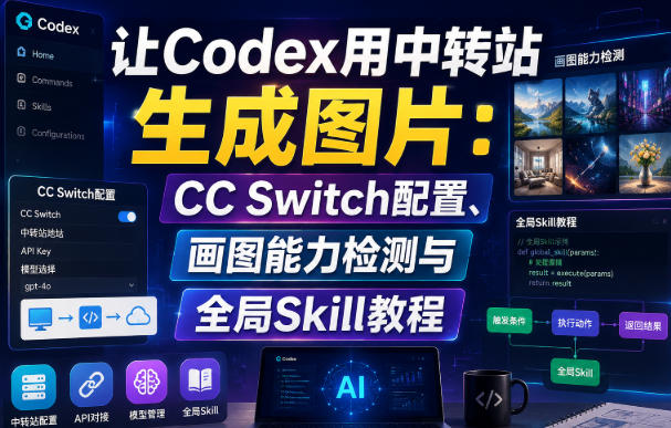 让Codex用中转站生成图片：CC Switch配置、画图能力检测与全局Skill教程瀚萌资源网-网赚网-网赚项目网-虚拟资源网-国学资源网-易学资源网-本站有全网最新网赚项目-易学课程资源-中医课程资源的在线下载网站！瀚萌资源网