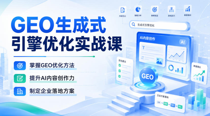 GEO生成式引擎优化实战课，掌握GEO优化方法，提升AI内容创作力，制定企业落地方案瀚萌资源网-网赚网-网赚项目网-虚拟资源网-国学资源网-易学资源网-本站有全网最新网赚项目-易学课程资源-中医课程资源的在线下载网站！瀚萌资源网