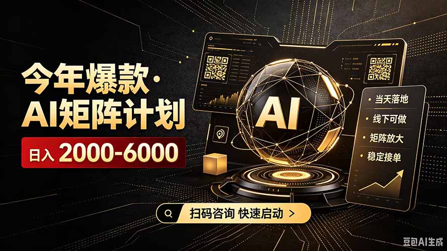 （19703期）AI矩阵计划！日收益3000-8000+，项目绿色长久，安全合规靠谱，可批量放大。扶持工作室和分公司瀚萌资源网-网赚网-网赚项目网-虚拟资源网-国学资源网-易学资源网-本站有全网最新网赚项目-易学课程资源-中医课程资源的在线下载网站！瀚萌资源网