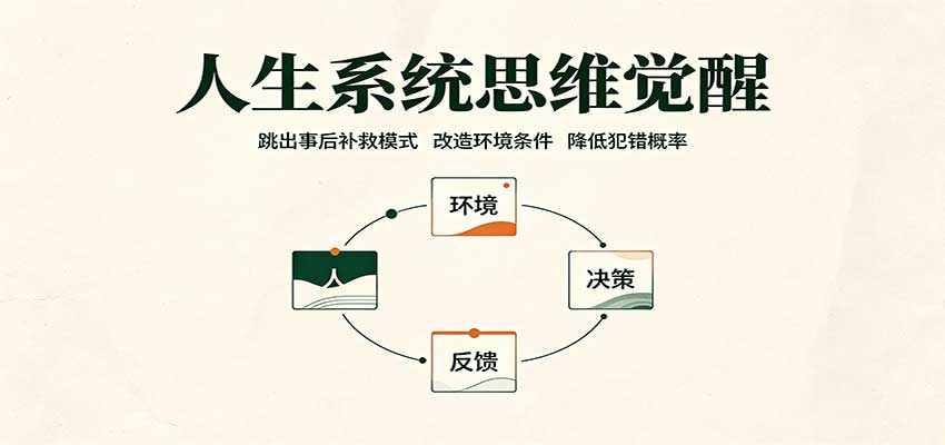 人生系统思维觉醒：跳出事后补救模式，改造环境条件，降低犯错概率瀚萌资源网-网赚网-网赚项目网-虚拟资源网-国学资源网-易学资源网-本站有全网最新网赚项目-易学课程资源-中医课程资源的在线下载网站！瀚萌资源网