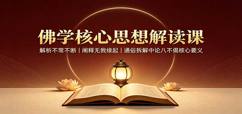 佛学核心思想解读课：解析不常不断，阐释无我缘起，通俗拆解中论八不偈核心要义瀚萌资源网-网赚网-网赚项目网-虚拟资源网-国学资源网-易学资源网-本站有全网最新网赚项目-易学课程资源-中医课程资源的在线下载网站！瀚萌资源网