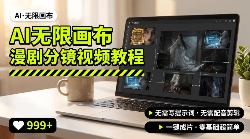 AI无限画布制作爆款漫剧分镜视频搭建教程，无需写脚本，无需制作音频，一键制作超简单瀚萌资源网-网赚网-网赚项目网-虚拟资源网-国学资源网-易学资源网-本站有全网最新网赚项目-易学课程资源-中医课程资源的在线下载网站！瀚萌资源网