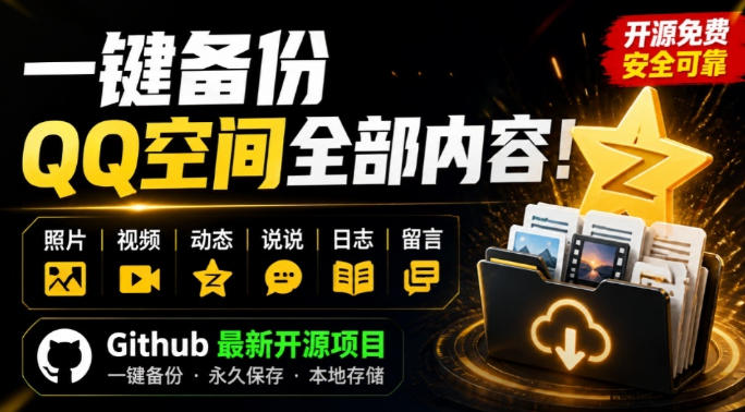 一键将你QQ空间全部内容备份下来！照片/视频/动态信息全存本地，Github最新开源项目QzoneArchive瀚萌资源网-网赚网-网赚项目网-虚拟资源网-国学资源网-易学资源网-本站有全网最新网赚项目-易学课程资源-中医课程资源的在线下载网站！瀚萌资源网