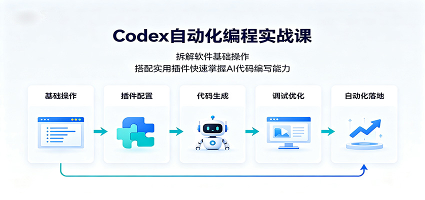 Codex自动化编程实战课：拆解软件基础操作，搭配实用插件快速掌握AI代码编写能力瀚萌资源网-网赚网-网赚项目网-虚拟资源网-国学资源网-易学资源网-本站有全网最新网赚项目-易学课程资源-中医课程资源的在线下载网站！瀚萌资源网