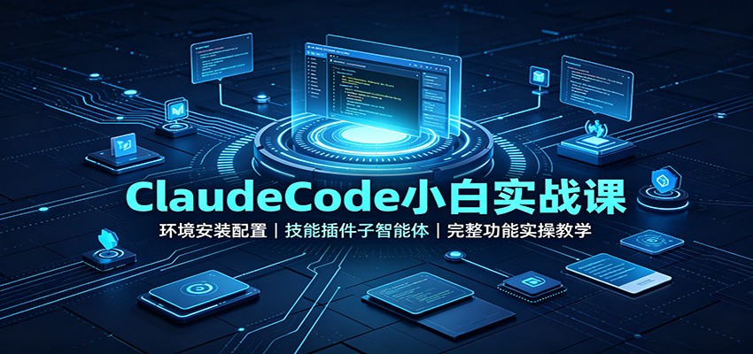 ClaudeCode小白实战课：环境安装配置，技能插件子智能体，完整功能实操教学瀚萌资源网-网赚网-网赚项目网-虚拟资源网-国学资源网-易学资源网-本站有全网最新网赚项目-易学课程资源-中医课程资源的在线下载网站！瀚萌资源网