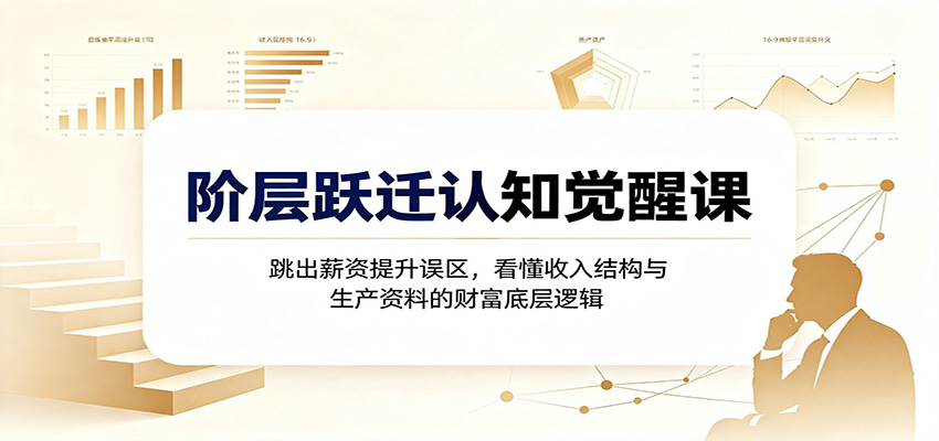 阶层跃迁认知觉醒课：跳出薪资提升误区，看懂收入结构与生产资料的财富底层逻辑瀚萌资源网-网赚网-网赚项目网-虚拟资源网-国学资源网-易学资源网-本站有全网最新网赚项目-易学课程资源-中医课程资源的在线下载网站！瀚萌资源网