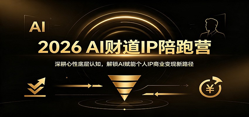 2026 AI财道IP陪跑营：深耕心性底层认知，解锁AI赋能个人IP商业变现新路径瀚萌资源网-网赚网-网赚项目网-虚拟资源网-国学资源网-易学资源网-本站有全网最新网赚项目-易学课程资源-中医课程资源的在线下载网站！瀚萌资源网