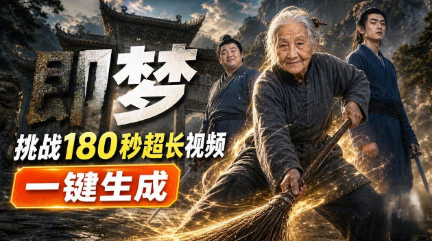 即梦挑战180秒超长视频！一键生成3分钟电影？完整制作流程详细分享！瀚萌资源网-网赚网-网赚项目网-虚拟资源网-国学资源网-易学资源网-本站有全网最新网赚项目-易学课程资源-中医课程资源的在线下载网站！瀚萌资源网