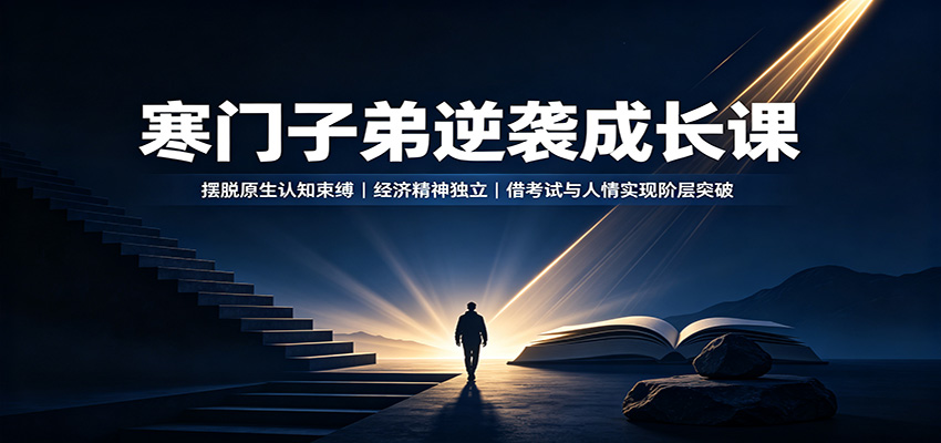 寒门子弟逆袭成长课:摆脱原生认知束缚,经济精神独立,借考试与人情实现阶层突破瀚萌资源网-网赚网-网赚项目网-虚拟资源网-国学资源网-易学资源网-本站有全网最新网赚项目-易学课程资源-中医课程资源的在线下载网站!瀚萌资源网