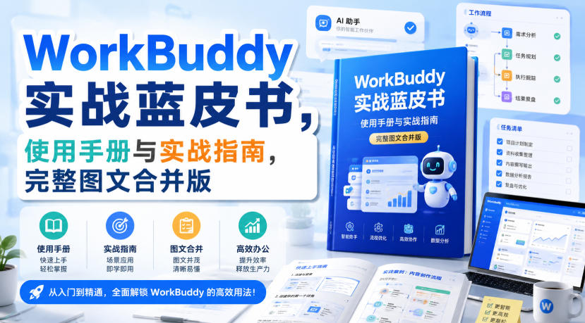 WorkBuddy实战蓝皮书，使用手册与实战指南，完整图文合并版瀚萌资源网-网赚网-网赚项目网-虚拟资源网-国学资源网-易学资源网-本站有全网最新网赚项目-易学课程资源-中医课程资源的在线下载网站！瀚萌资源网