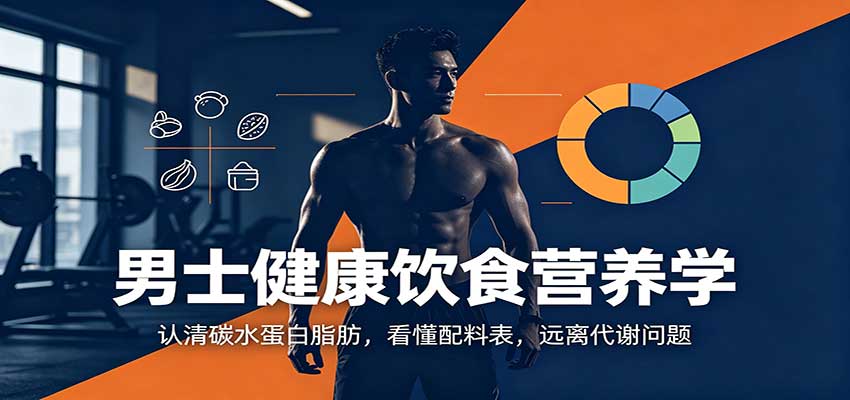 男士健康饮食营养学：认清碳水蛋白脂肪，看懂配料表，远离代谢问题瀚萌资源网-网赚网-网赚项目网-虚拟资源网-国学资源网-易学资源网-本站有全网最新网赚项目-易学课程资源-中医课程资源的在线下载网站！瀚萌资源网