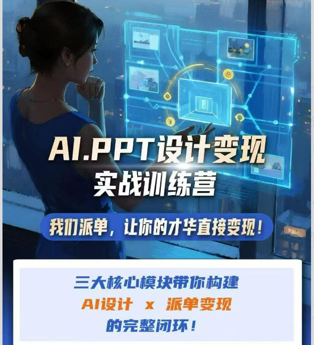 AI+PPT设计变现实战训练营，我们派单，让你的才华直接变现，三大核心模块带你构建Al设计x派单变现的完整闭环瀚萌资源网-网赚网-网赚项目网-虚拟资源网-国学资源网-易学资源网-本站有全网最新网赚项目-易学课程资源-中医课程资源的在线下载网站！瀚萌资源网