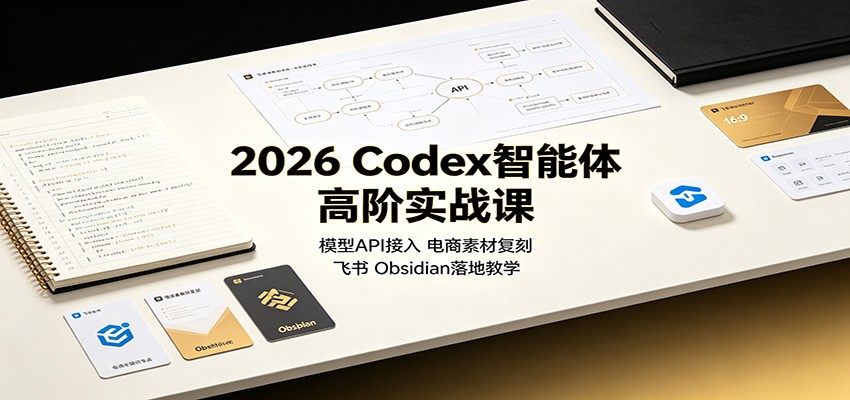 2026 Codex智能体高阶实战课：模型API接入，电商素材复刻，飞书Obsidian落地教学瀚萌资源网-网赚网-网赚项目网-虚拟资源网-国学资源网-易学资源网-本站有全网最新网赚项目-易学课程资源-中医课程资源的在线下载网站！瀚萌资源网