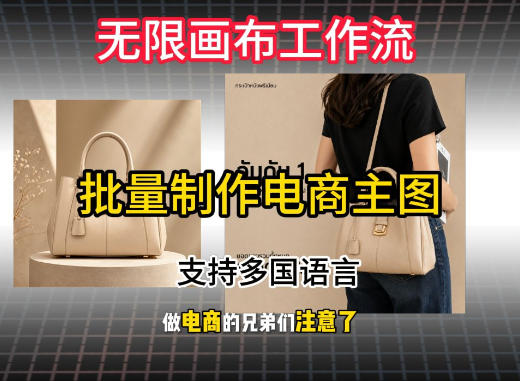 无限画布工作流搭建教程，一键电商主图批量制作，批量下载，支持多国语言瀚萌资源网-网赚网-网赚项目网-虚拟资源网-国学资源网-易学资源网-本站有全网最新网赚项目-易学课程资源-中医课程资源的在线下载网站！瀚萌资源网