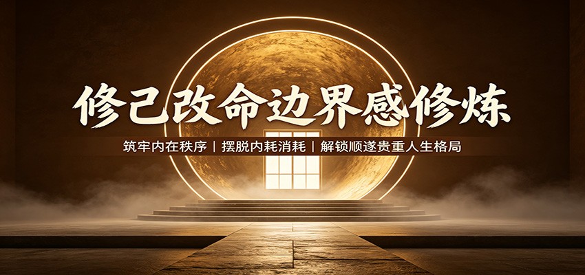 修己改命边界感修炼：筑牢内在秩序，摆脱内耗消耗，解锁顺遂贵重人生格局瀚萌资源网-网赚网-网赚项目网-虚拟资源网-国学资源网-易学资源网-本站有全网最新网赚项目-易学课程资源-中医课程资源的在线下载网站！瀚萌资源网