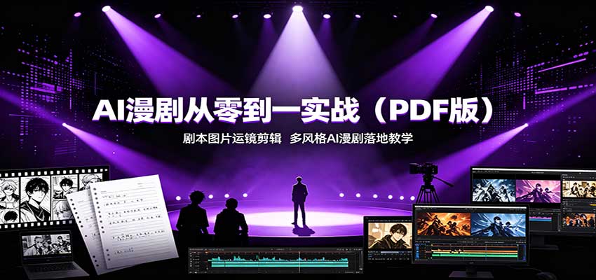 AI漫剧从零到一实战（PDF版）：剧本图片运镜剪辑，多风格AI漫剧落地教学瀚萌资源网-网赚网-网赚项目网-虚拟资源网-国学资源网-易学资源网-本站有全网最新网赚项目-易学课程资源-中医课程资源的在线下载网站！瀚萌资源网