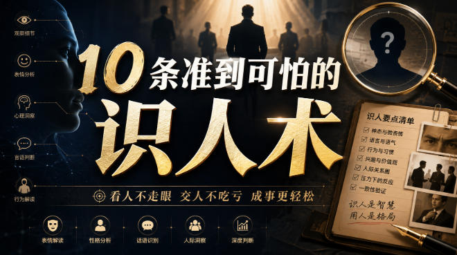 付费文章：10条准到可怕的识人术瀚萌资源网-网赚网-网赚项目网-虚拟资源网-国学资源网-易学资源网-本站有全网最新网赚项目-易学课程资源-中医课程资源的在线下载网站！瀚萌资源网