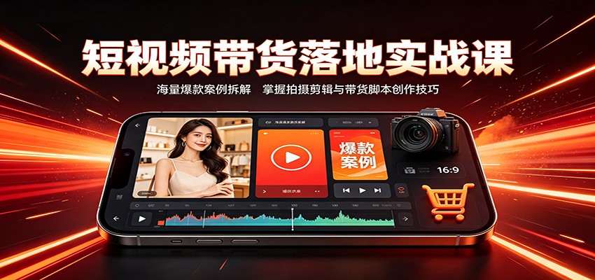 短视频带货落地实战课：海量爆款案例拆解，掌握拍摄剪辑与带货脚本创作技巧瀚萌资源网-网赚网-网赚项目网-虚拟资源网-国学资源网-易学资源网-本站有全网最新网赚项目-易学课程资源-中医课程资源的在线下载网站！瀚萌资源网