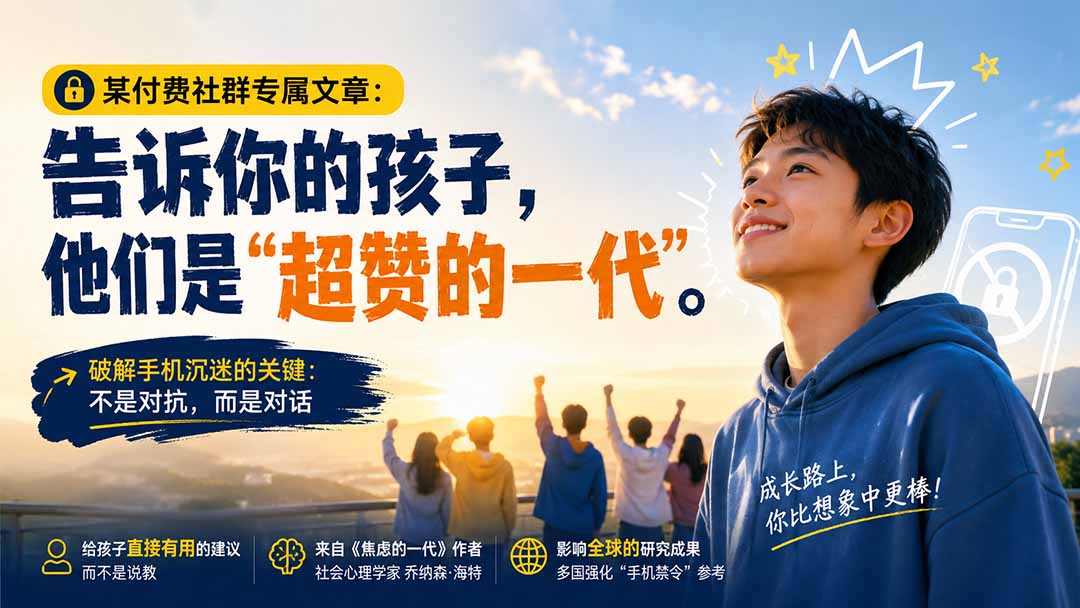 （20222期）某付费社群专属文章：告诉你的孩子，他们是“超赞的一代”。瀚萌资源网-网赚网-网赚项目网-虚拟资源网-国学资源网-易学资源网-本站有全网最新网赚项目-易学课程资源-中医课程资源的在线下载网站！瀚萌资源网