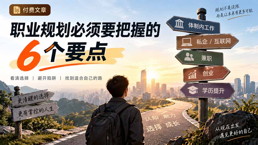 （20422期）付费文章：职业规划必须要把握的6个要点瀚萌资源网-网赚网-网赚项目网-虚拟资源网-国学资源网-易学资源网-本站有全网最新网赚项目-易学课程资源-中医课程资源的在线下载网站！瀚萌资源网