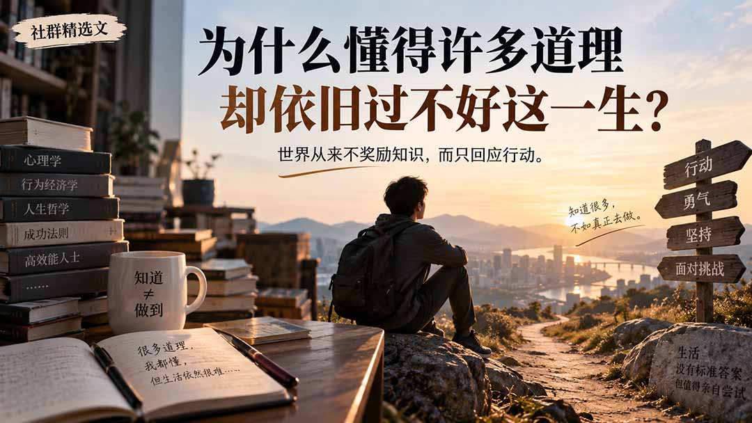 （20462期）社群精选文：为什么懂得许多道理却依旧过不好这一生？瀚萌资源网-网赚网-网赚项目网-虚拟资源网-国学资源网-易学资源网-本站有全网最新网赚项目-易学课程资源-中医课程资源的在线下载网站！瀚萌资源网