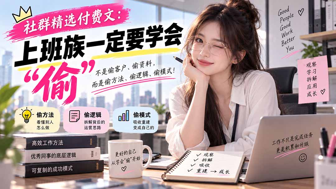 （20423期）社群精选付费文：上班族一定要学会“偷“瀚萌资源网-网赚网-网赚项目网-虚拟资源网-国学资源网-易学资源网-本站有全网最新网赚项目-易学课程资源-中医课程资源的在线下载网站！瀚萌资源网