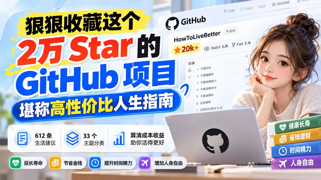 （20726期）狠狠收藏这个 2 万 Star 的 GitHub 项目，堪称高性价比人生指南。瀚萌资源网-网赚网-网赚项目网-虚拟资源网-国学资源网-易学资源网-本站有全网最新网赚项目-易学课程资源-中医课程资源的在线下载网站！瀚萌资源网